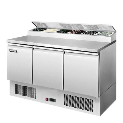 Meson saladette 3 puertas acero inox.