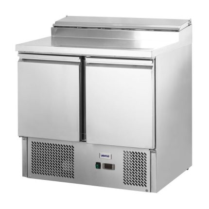Meson saladette 2 puertas acero inox.